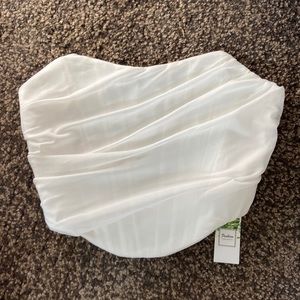 NWT White Corset Style Top